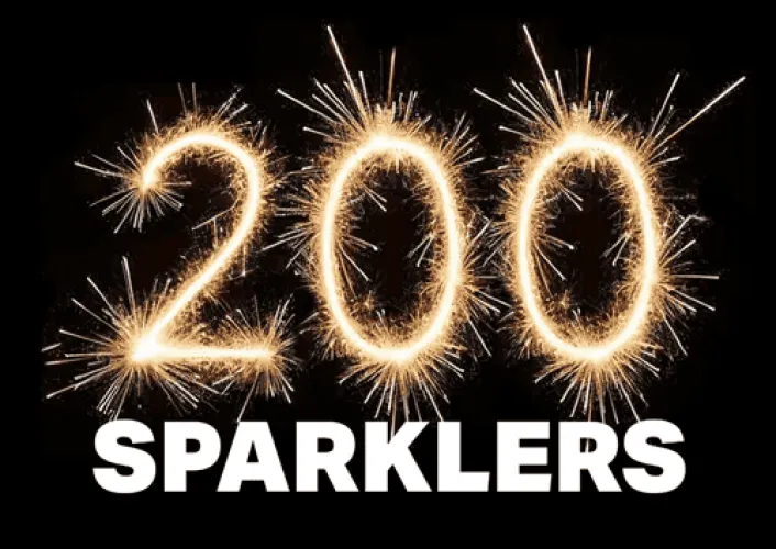 200 x Gold 10" Sparklers