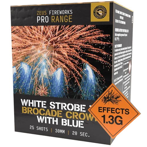 White Strobe & Brocade w/ Blue