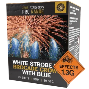 White Strobe & Brocade w/ Blue