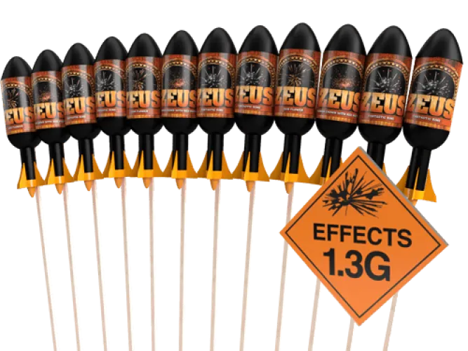 Zeus Rockets Case of 12